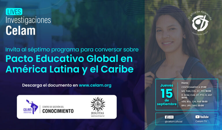 Llega séptimo Live de Investigaciones Celam para analizar avances del Pacto Educativo Global en América Latina y el Caribe