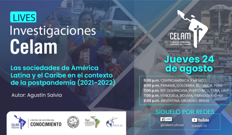 Investigaciones Celam analiza los ‘escenarios de la postpandemia’ en América Latina y el Caribe este 24 de agosto