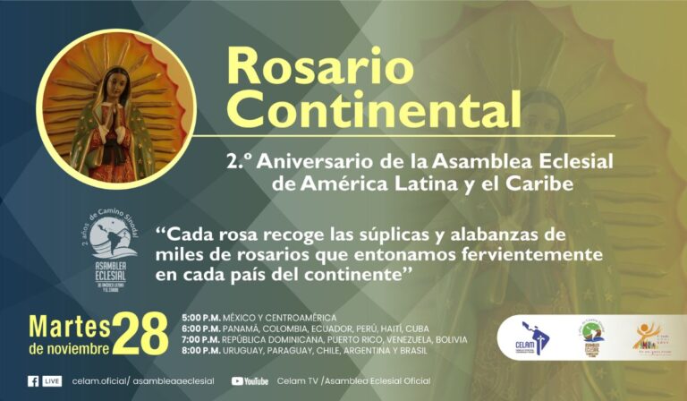 Todo listo para el Rosario continental por los 2 años de la primera Asamblea Eclesial de América Latina y el Caribe