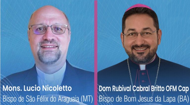 Dos nombramientos episcopales para Brasil: Dom Rubival Cabral Britto en Bom Jesus da Lapa y mons. Lucio Nicoletto para San Felix de Araguaia