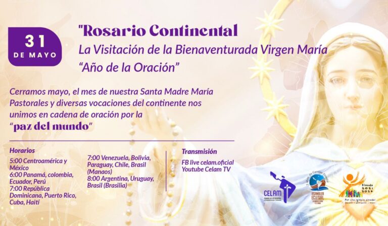Iglesia de América Latina y el Caribe cierra el Mes de la Virgen María con Rosario continental por la “paz del mundo”