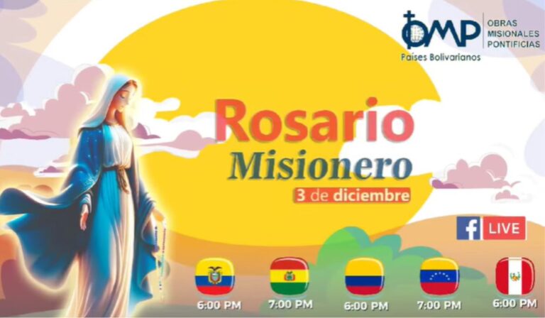 Obras Misionales Pontificias de los países andinos invitan al Rosario Misionero virtual