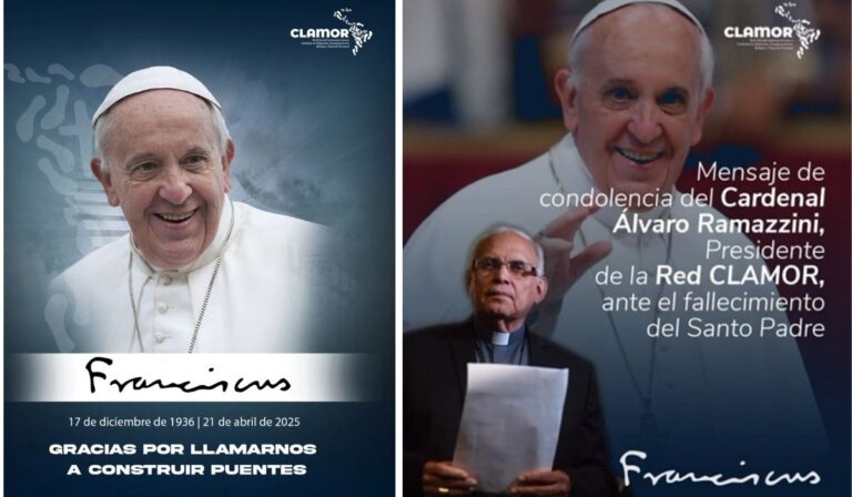 “Gracias, Santo Padre”: Red Clamor expresa gratitud por el legado del Papa Francisco