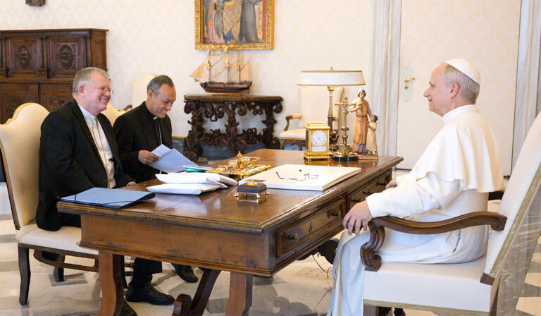 El Papa León XIV se encuentra por primera vez con los directivos del Celam