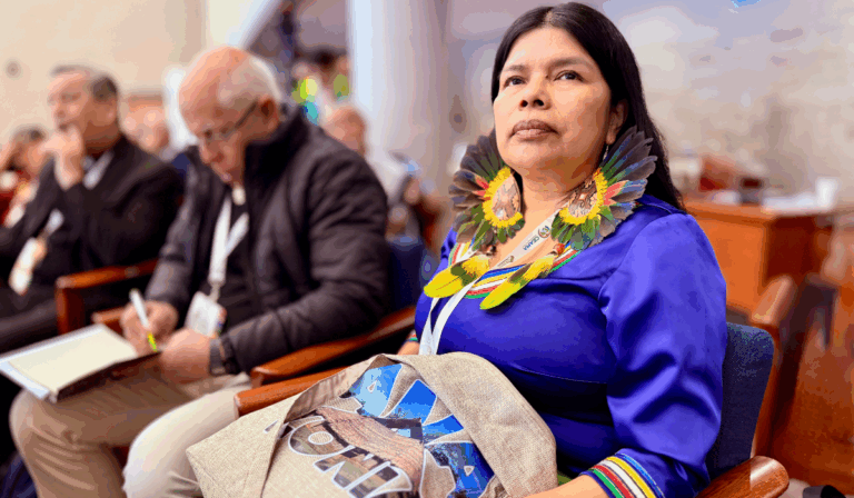 Patricia Gualinga: “La presencia de los Obispos  amazónicos es importante en este encuentro, porque forman parte del territorio”