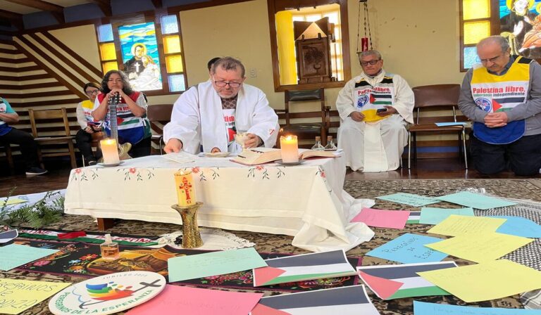 Encuentro Red Justicia y Paz en la Patria Grande oró por Palestina con signos proféticos de esperanza
