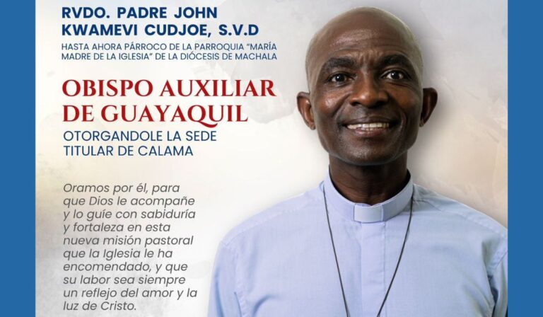 El Papa León XIV nombra al misionero John Kwamevi Cudjoe como nuevo Obispo Auxiliar de Guayaquil