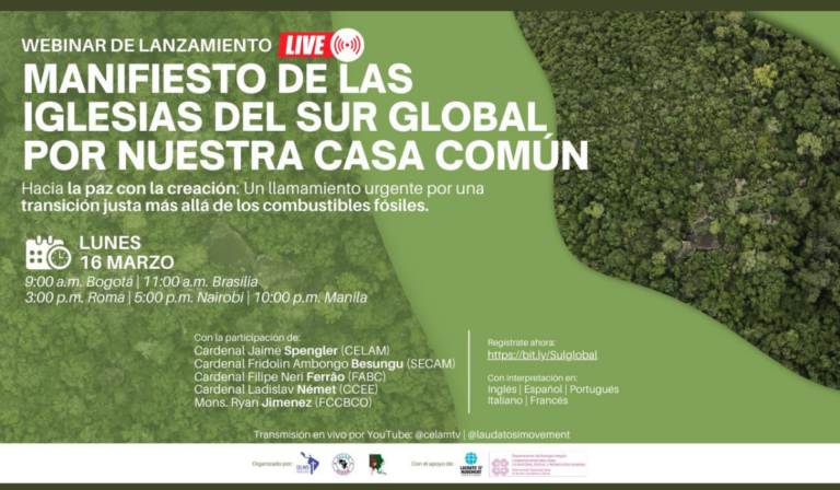 Iglesias del Sur Global lanzan manifiesto por una transición justa y el fin de la expansión de combustibles fósiles